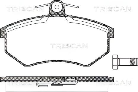 Комплект гальмівних колодок VW CORRADO, SEAT IBIZA, AUDI COUPE, TRISCAN (811029934) Комплект гальмівних колодок VW CORRADO, SEAT IBIZA, AUDI COUPE, TRISCAN (811029934)