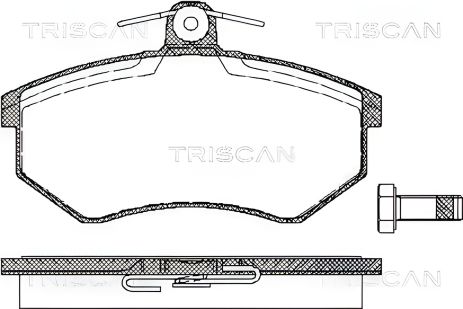 Тормозные колодки комплект VW CORRADO, SEAT IBIZA, AUDI COUPE, TRISCAN (811029934)