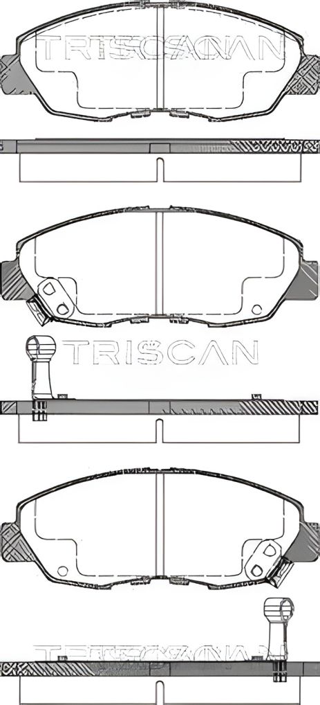 Гальмівних колодок комплект, HONDA ACCORD, TRISCAN (811040972)