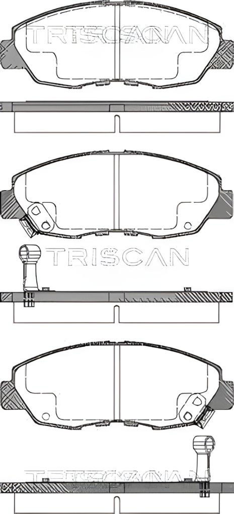 Гальмівних колодок комплект, HONDA ACCORD, TRISCAN (811040972) Гальмівних колодок комплект, HONDA ACCORD, TRISCAN (811040972)