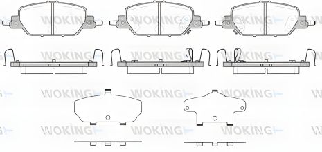 Комплект гальмівних колодок для HONDA CR-V, WOKING (P1630302) Комплект гальмівних колодок для HONDA CR-V, WOKING (P1630302)