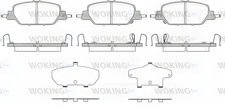 Тормозные колодки для HONDA CR-V, WOKING (P1630302) Тормозные колодки для HONDA CR-V, WOKING (P1630302)