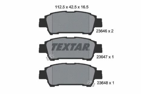 Комплект гальмівних колодок TOYOTA ISIS, TOYOTA PREVIA, TOYOTA NOAH/VOXY, TEXTAR (2364601)