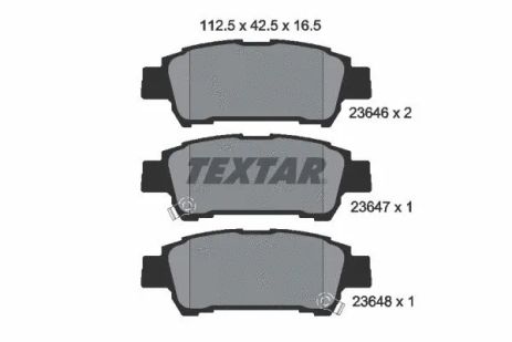 Комплект гальмівних колодок TOYOTA ISIS, TOYOTA PREVIA, TOYOTA NOAH/VOXY, TEXTAR (2364601)