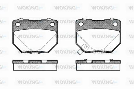 Комплект гальмівних колодок SUBARU IMPREZA, WOKING (P265321)
