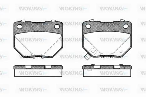 Комплект гальмівних колодок SUBARU IMPREZA, WOKING (P265321)