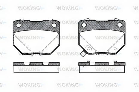 Гальмівні колодки для SUBARU IMPREZA, WOKING (P265321) Гальмівні колодки для SUBARU IMPREZA, WOKING (P265321)