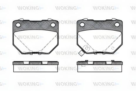 Тормозные колодки комплект SUBARU IMPREZA, WOKING (P265321)