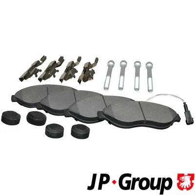 Комплект тормозных колодок FIAT DUCATO, PEUGEOT BOXER, CITROËN JUMPER, JP GROUP (4163603910)