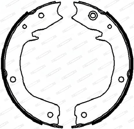 Комплект колодок гальма стоянки MITSUBISHI PAJERO, FERODO (FSB4027)