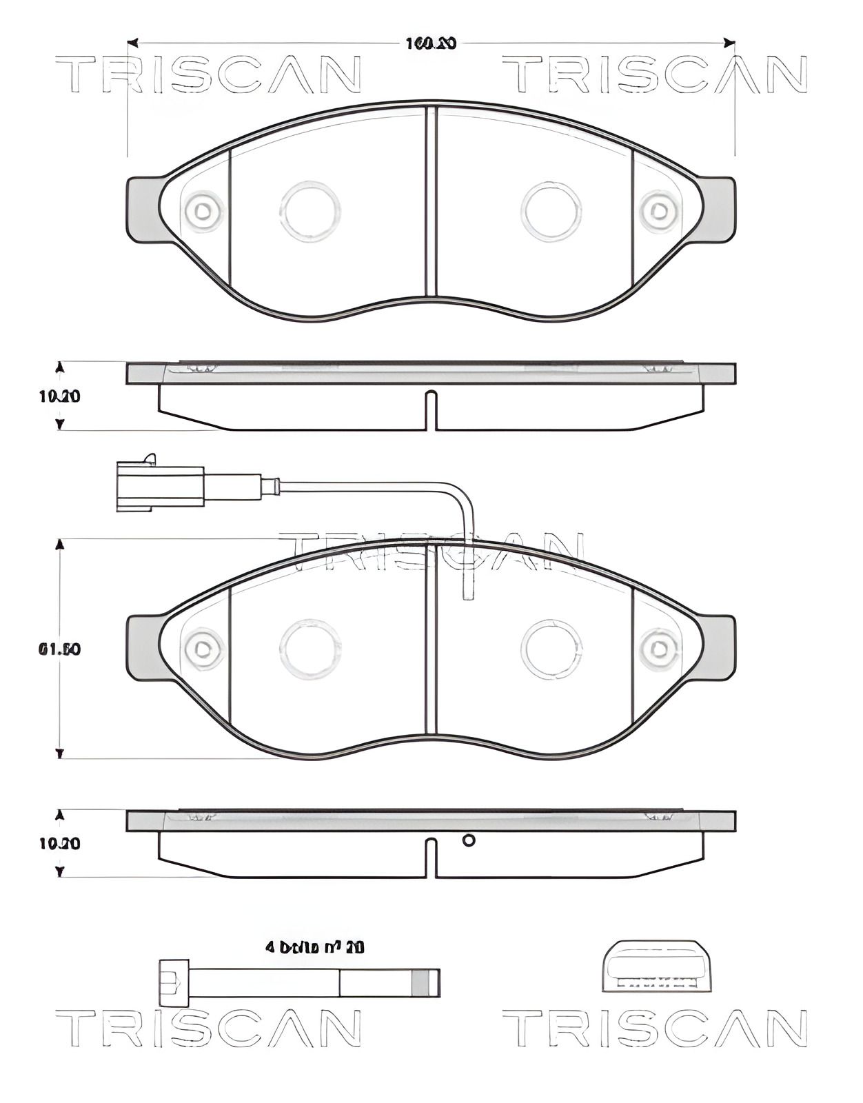 Гальмівних колодок комплект FIAT DUCATO, PEUGEOT BOXER, CITROËN JUMPER, TRISCAN (811010562) Гальмівних колодок комплект FIAT DUCATO, PEUGEOT BOXER, CITROËN JUMPER, TRISCAN (811010562)