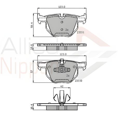 Тормозные колодки комплект для BMW 3 и BMW X1 от COMLINE (ADB01671)