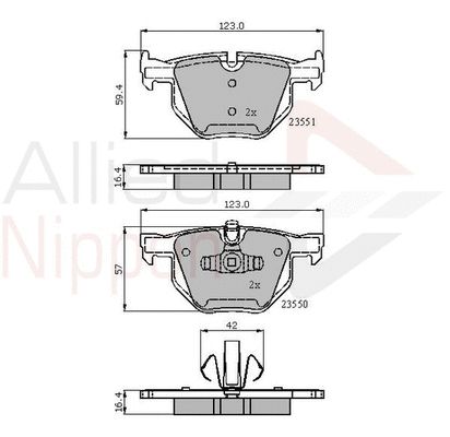 Комплект тормозных колодок BMW 3, BMW X1, COMLINE (ADB01671)