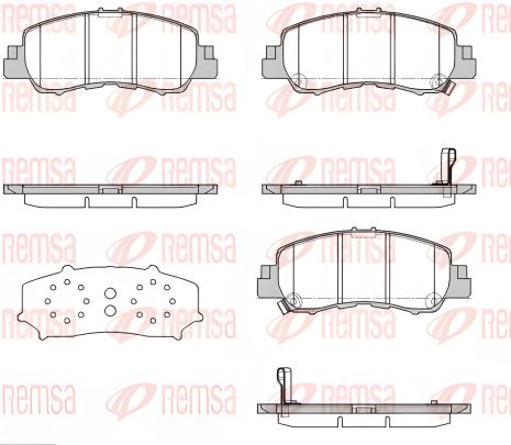 Комплект гальмівних колодок MITSUBISHI ECLIPSE, REMSA (188102) Комплект гальмівних колодок MITSUBISHI ECLIPSE, REMSA (188102)