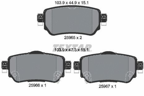 Комплект тормозных колодок RENAULT (DFAC), SAMSUNG QM6, NISSAN QASHQAI, TEXTAR (2596501)