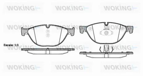 Комплект гальмівних колодок BMW 6, BMW 5, BMW 7, WOKING (P1514300)