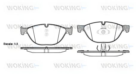 Комплект гальмівних колодок для BMW 6, BMW 5, BMW 7, WOKING (P1514300) Комплект гальмівних колодок для BMW 6, BMW 5, BMW 7, WOKING (P1514300)