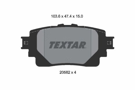 Комплект тормозных колодок LEXUS NX, SUZUKI ACROSS, TOYOTA HIGHLANDER, TEXTAR (2058201)