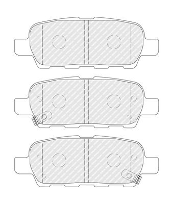 Комплект гальмівних колодок RENAULT KOLEOS, INFINITI Q70, NISSAN LEAF, FERODO (FDB4756)