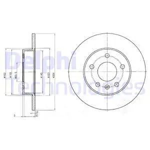 Диск гальмівний OPEL ASTRA, OPEL MERIVA, OPEL ZAFIRA, DELPHI (BG3406)