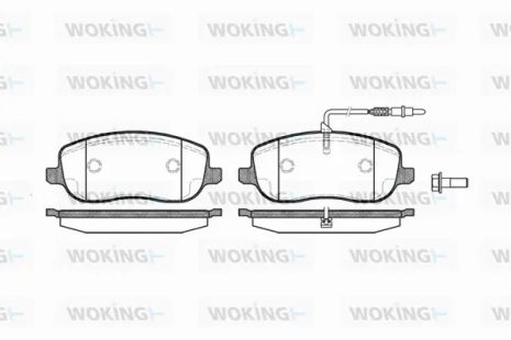 Комплект тормозных колодок LANCIA PHEDRA, PEUGEOT 807, FIAT ULYSSE, WOKING (P979312)