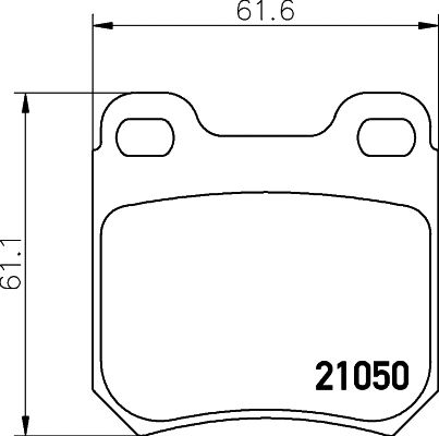 Комплект гальмівних колодок SATURN LW, CADILLAC CATERA, CHEVROLET OMEGA, HELLA PAGID (8DB355007381)