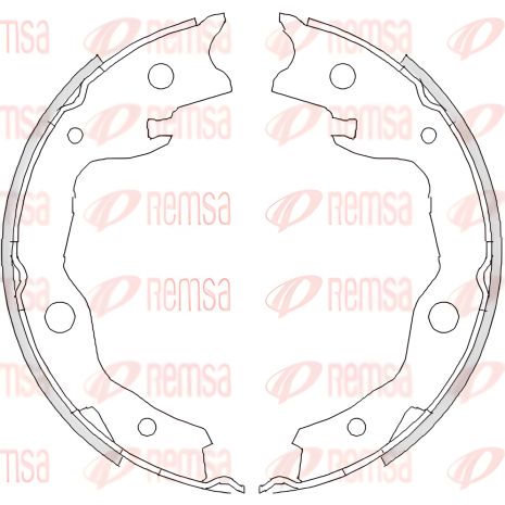 Комплект стояночного тормоза колодок для RENAULT KOLEOS, NISSAN LEAF, TOYOTA RAV4, REMSA (475200)