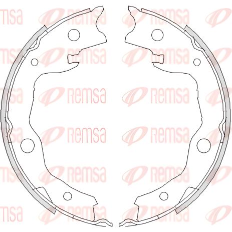 Колодок гальма стоянки Комплект RENAULT KOLEOS, NISSAN LEAF, TOYOTA RAV4, REMSA (475200)