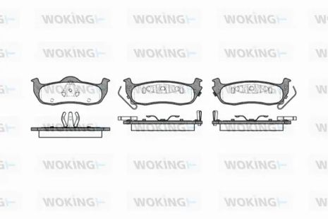 Комплект тормозных колодок INFINITI QX56, JEEP COMMANDER, NISSAN NP300, WOKING (P1006302)