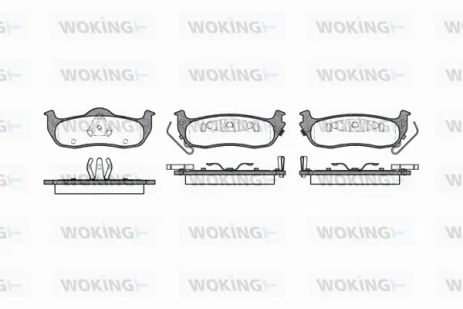 Комплект гальмівних колодок INFINITI QX56, JEEP COMMANDER, NISSAN NP300, WOKING (P1006302)
