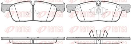 Комплект гальмівних колодок JAGUAR (CHERY), JAGUAR XF, JAGUAR F-PACE, REMSA (163310)