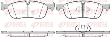 Комплект гальмівних колодок JAGUAR (CHERY), JAGUAR XF, JAGUAR F-PACE, REMSA (163310)