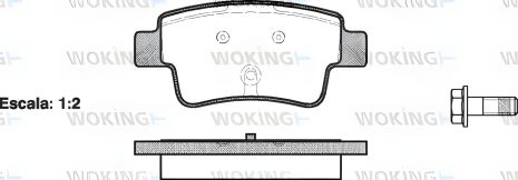 Гальмівних колодок комплект OPEL CORSA, FIAT LINEA, FIAT GRANDE, WOKING (P1098300) Гальмівних колодок комплект OPEL CORSA, FIAT LINEA, FIAT GRANDE, WOKING (P1098300)