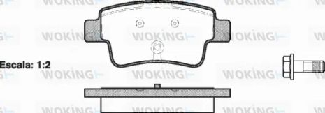 Комплект тормозных колодок OPEL CORSA, FIAT LINEA, FIAT GRANDE, WOKING (P1098300)