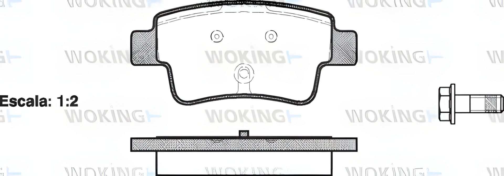Гальмівних колодок комплект OPEL CORSA, FIAT LINEA, FIAT GRANDE, WOKING (P1098300) Гальмівних колодок комплект OPEL CORSA, FIAT LINEA, FIAT GRANDE, WOKING (P1098300)