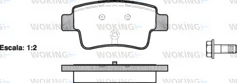 Гальмівних колодок комплект OPEL CORSA, FIAT LINEA, FIAT GRANDE, WOKING (P1098300) Гальмівних колодок комплект OPEL CORSA, FIAT LINEA, FIAT GRANDE, WOKING (P1098300)
