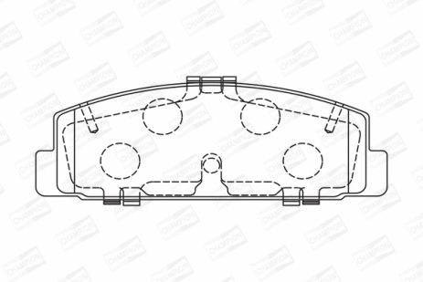 Комплект тормозных колодок MAZDA 6, MAZDA PREMACY, MAZDA 323, CHAMPION (572490CH)