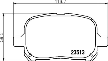 Комплект тормозных колодок LEXUS ES, TOYOTA SOLARA, TOYOTA CAMRY, NISSHINBO (NP1033)