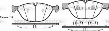 Комплект тормозных колодок BMW X5, BMW X6, WOKING (P1398300)