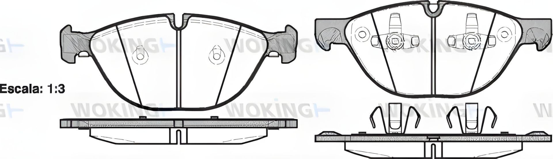 Комплект гальмівних колодок BMW X5, BMW X6, WOKING (P1398300) Комплект гальмівних колодок BMW X5, BMW X6, WOKING (P1398300)