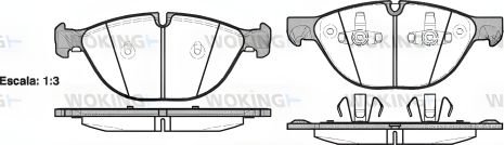 Комплект гальмівних колодок BMW X5, BMW X6, WOKING (P1398300) Комплект гальмівних колодок BMW X5, BMW X6, WOKING (P1398300)