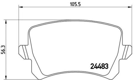 Комплект тормозных колодок VW CC, VW PASSAT, BREMBO (P85108)