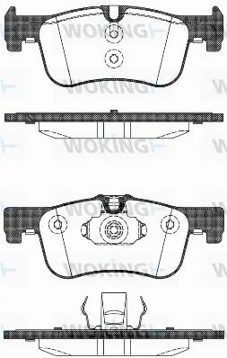 Комплект гальмівних колодок BMW 2, BMW 1, WOKING (P1578310)