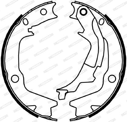 Комплект колодок гальма стоянки KIA SOUL, HYUNDAI i20, HYUNDAI GETZ, FERODO (FSB4045)