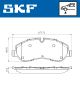 Комплект гальмівних колодок FORD TRANSIT, FORD TOURNEO, SKF (VKBP80029E)