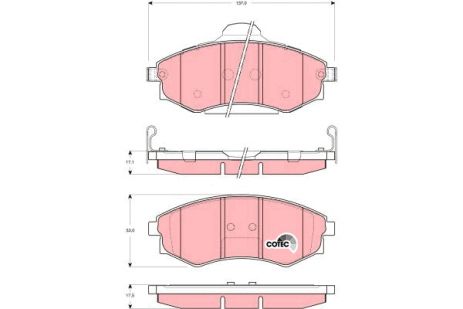 Комплект гальмівних колодок HAFEI SIGMA, HYUNDAI LANTRA, HYUNDAI MATRIX, TRW (GDB3256)