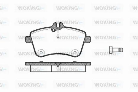 Комплект тормозных колодок MB B-CLASS, MB A-CLASS, WOKING (P1030300)