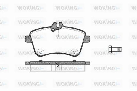 Комплект тормозных колодок MB B-CLASS, MB A-CLASS, WOKING (P1030300)