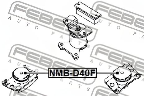Двигуна подушка NISSAN PATHFINDER, NISSAN XTERRA, NISSAN NP300, FEBEST (NMBD40F)