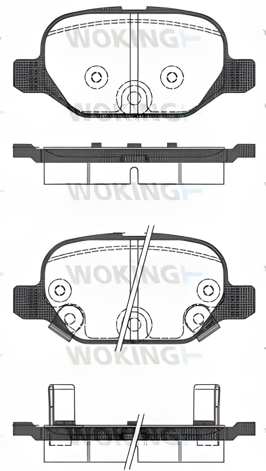 Комплект гальмівних колодок FIAT PANDA, FIAT 500L, WOKING (P627332) Комплект гальмівних колодок FIAT PANDA, FIAT 500L, WOKING (P627332)